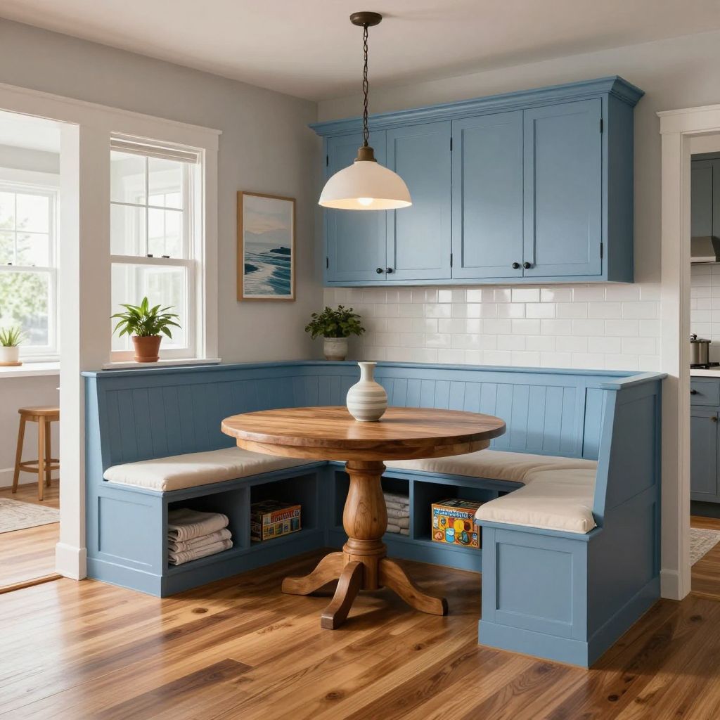 Corner Banquette With Storage Drawers