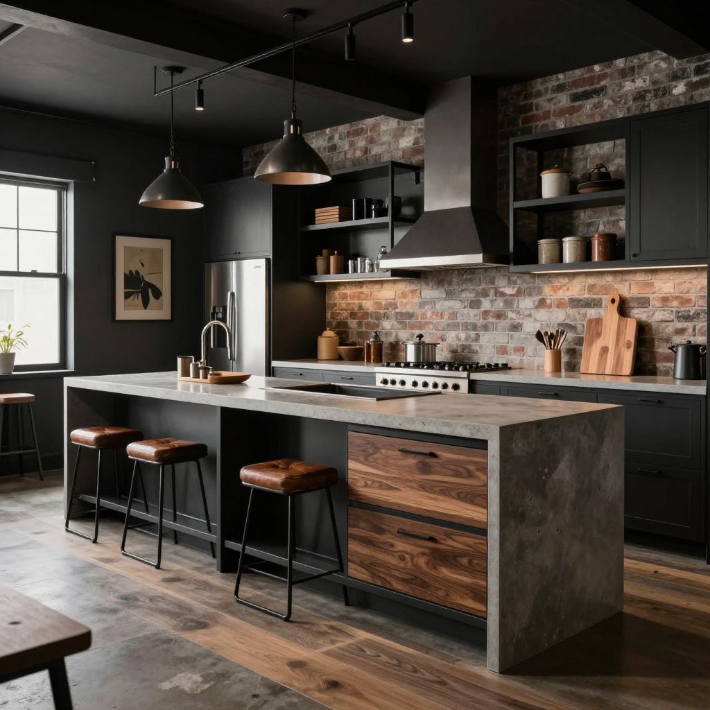 Industrial Basement Kitchen