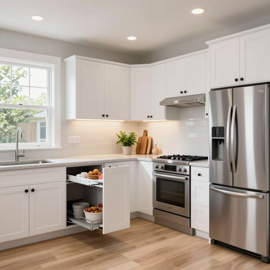 Blind corner kitchen cabinet ideas pull out swing tray system