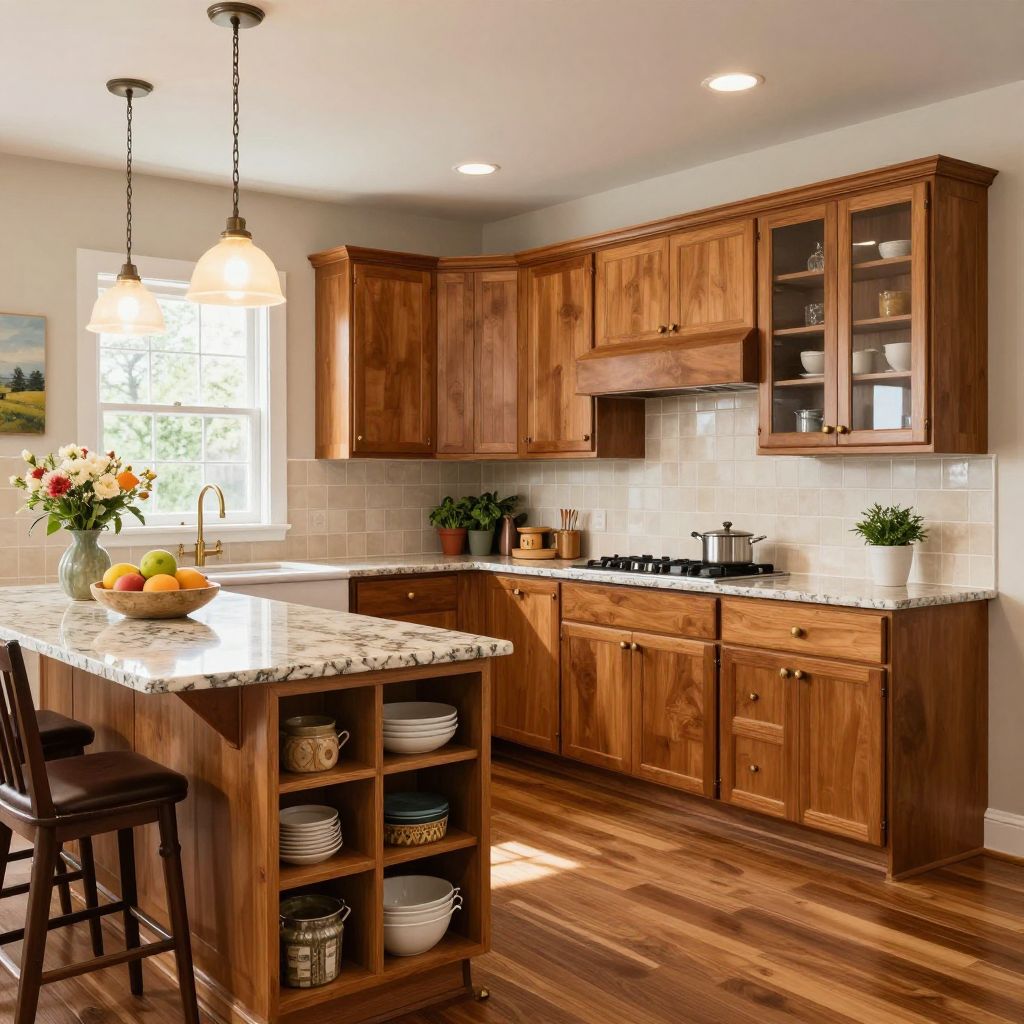 Blind corner kitchen cabinet ideas lazy Susan with warm wood cabinets