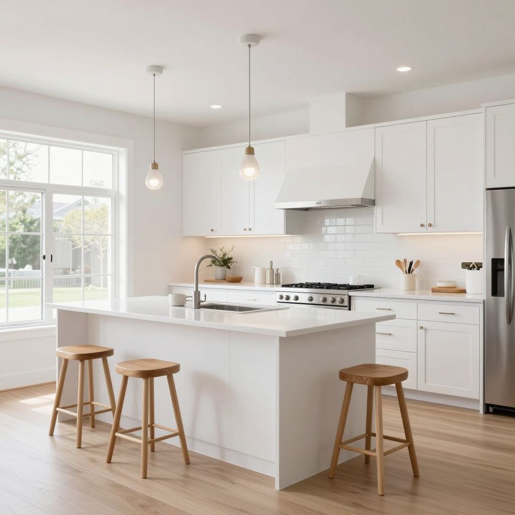 Bright Modern White Kitchen