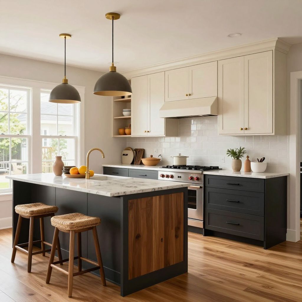 Charming Two Tone Kitchen