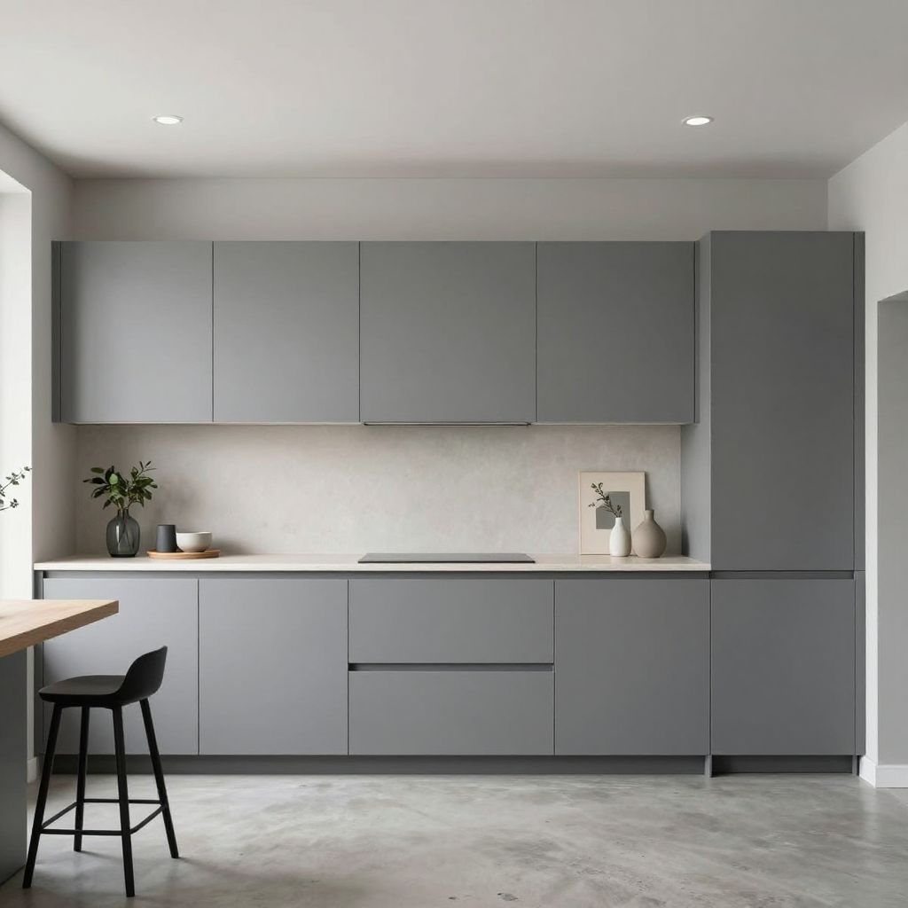Minimalist Gray Kitchen