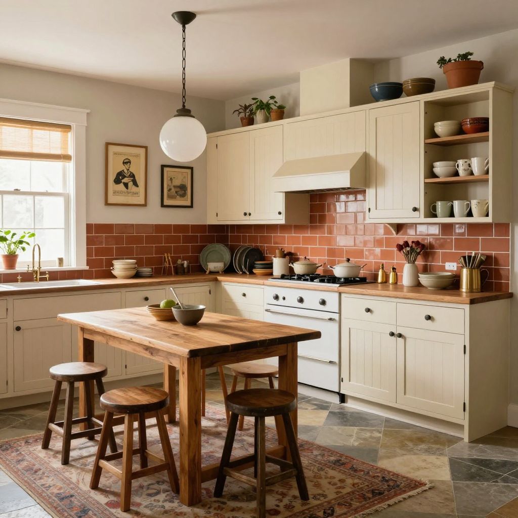 Vintage inspired layers boho kitchen