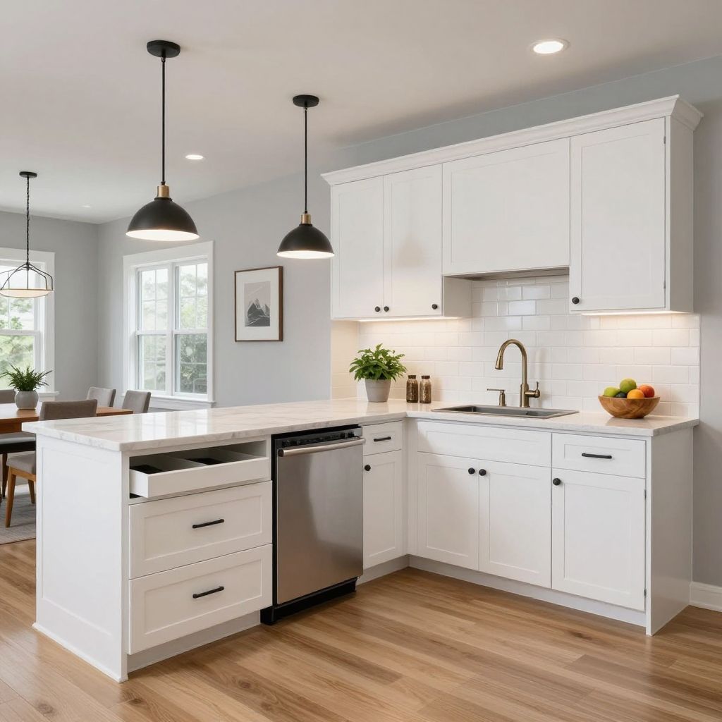 Laminate with a stone look countertop idea