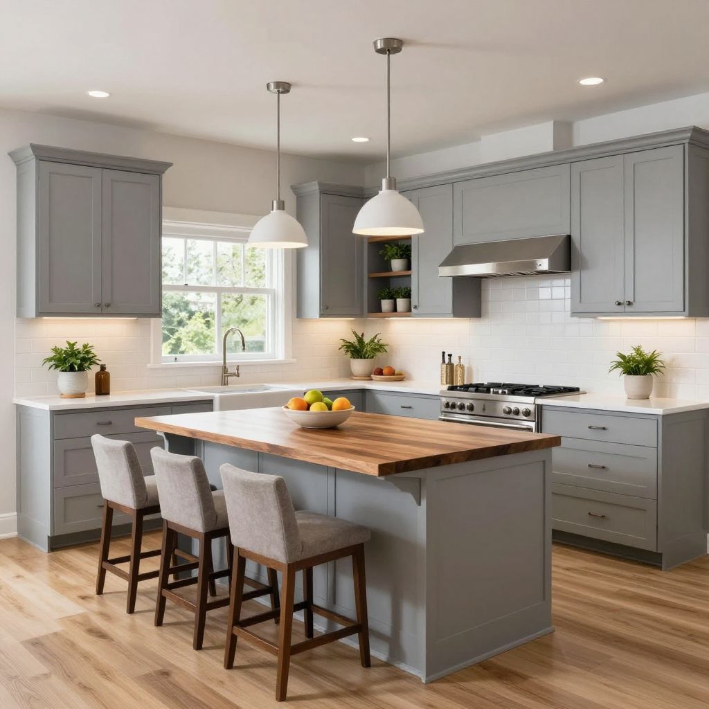 Mixed material countertop idea