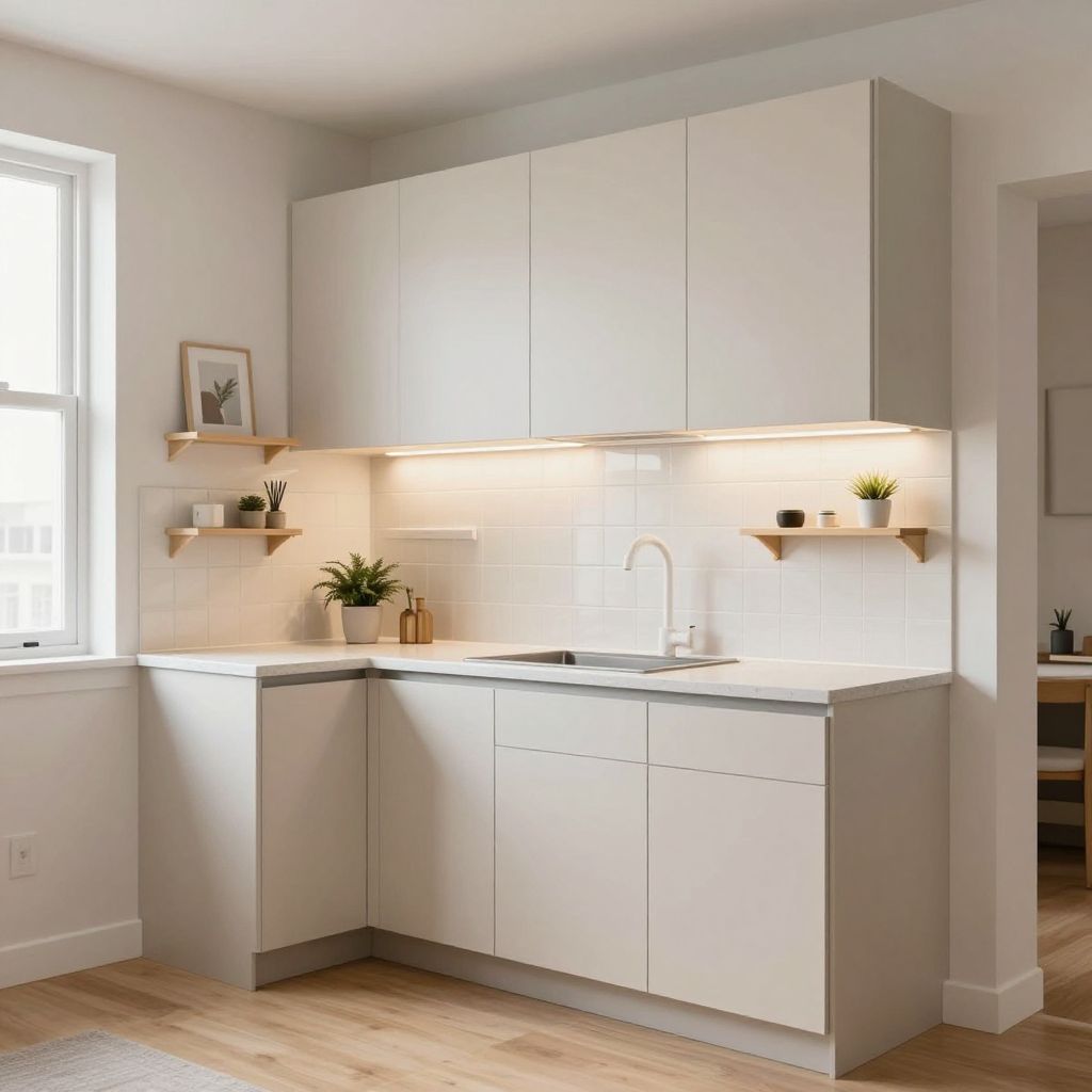 Painted laminate countertop makeover idea