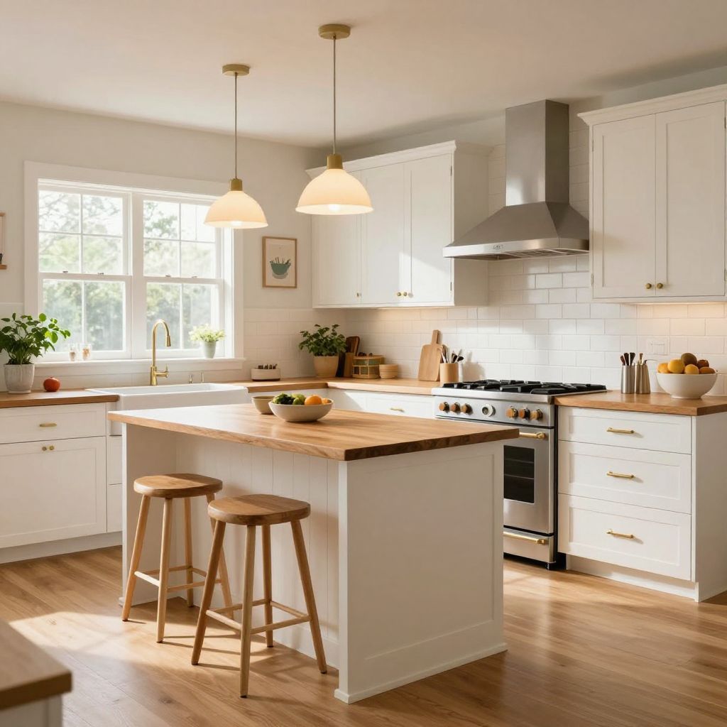 Butcher block countertop idea