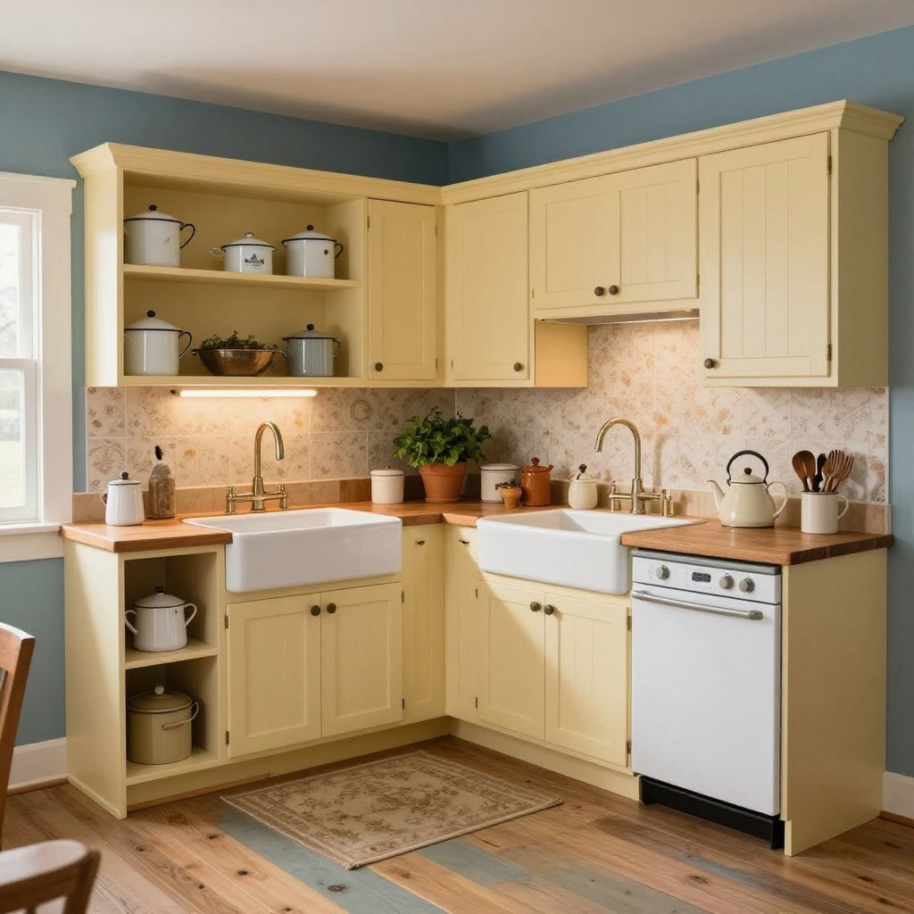 Vintage cabin kitchen with character idea