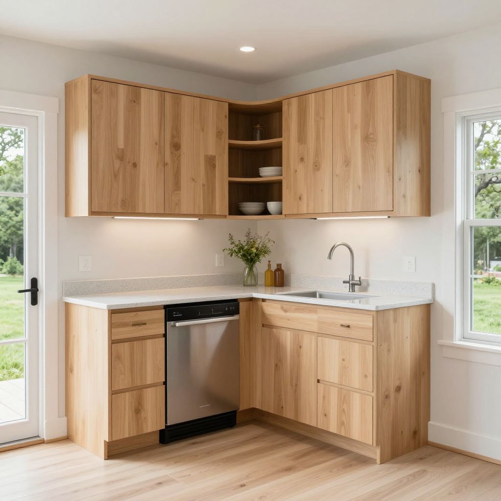 Compact cabin kitchen with smart storage idea