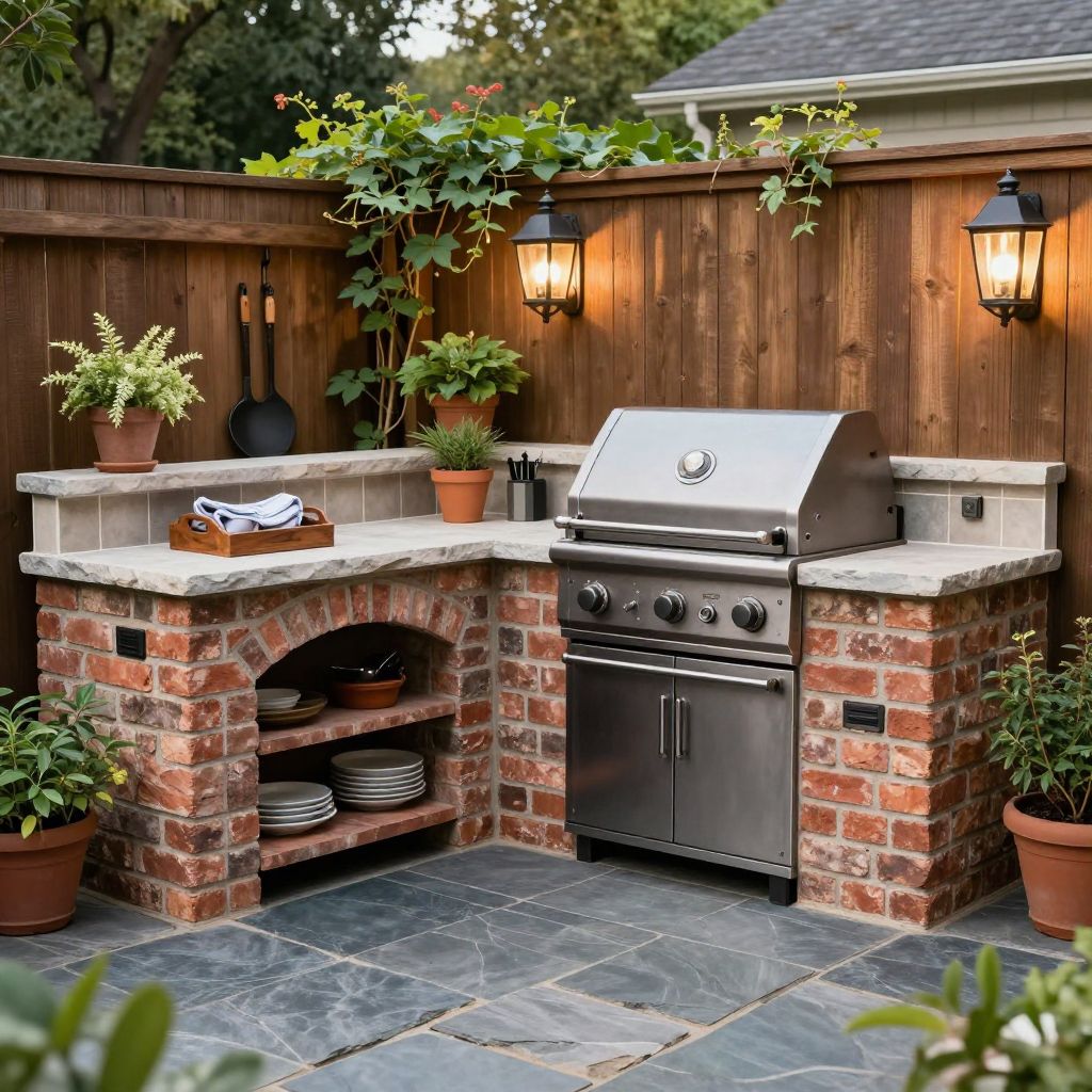 cheap simple outdoor kitchen ideas 11