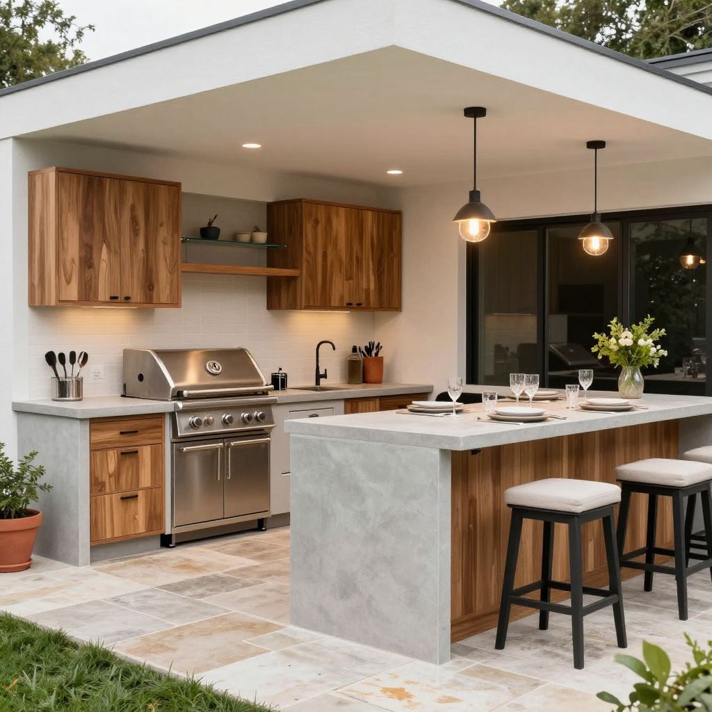 cheap simple outdoor kitchen ideas 12