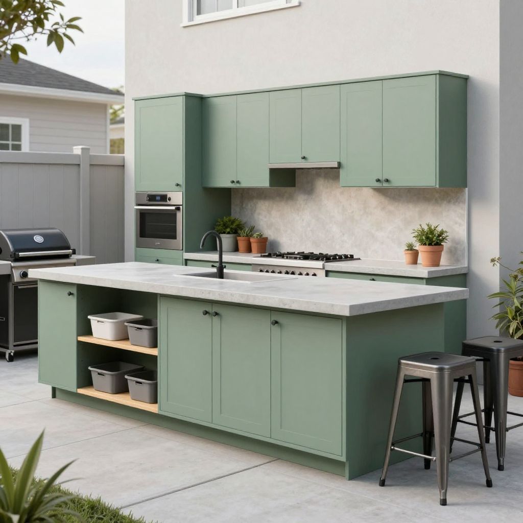 cheap simple outdoor kitchen ideas 13