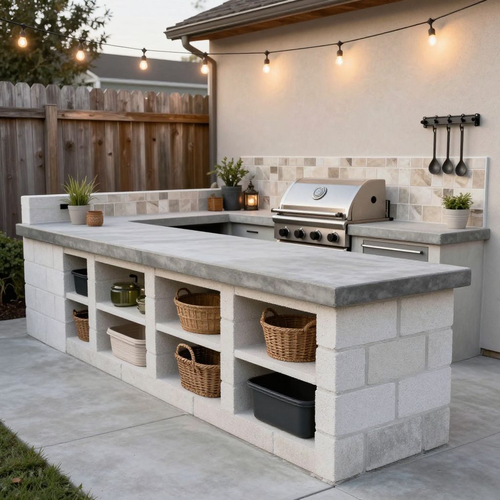 cheap simple outdoor kitchen ideas 2
