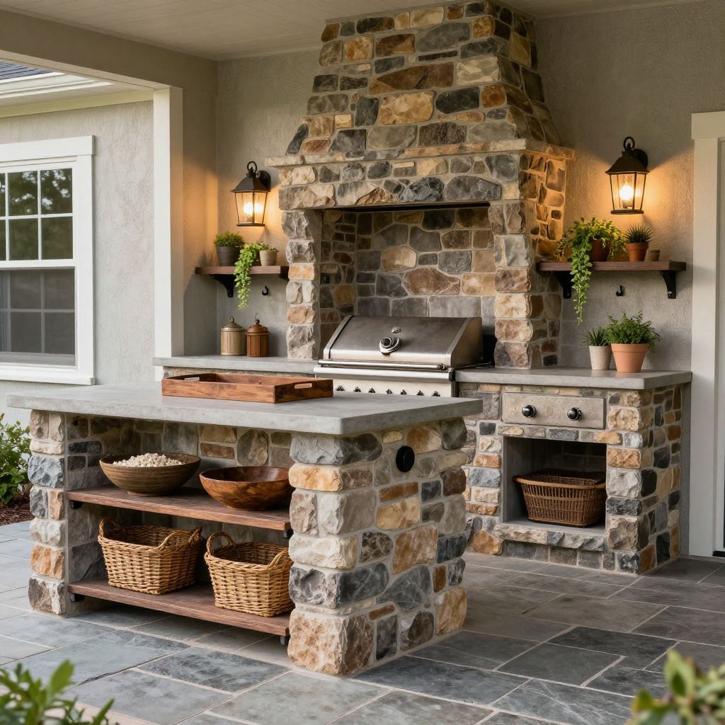 cheap simple outdoor kitchen ideas 7
