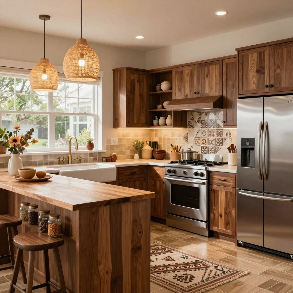 earthy boho kitchen ideas 1