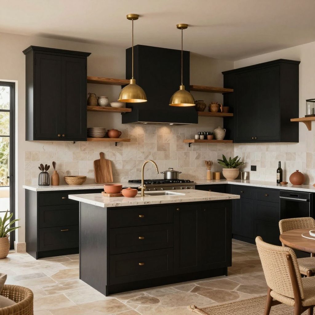 earthy boho kitchen ideas 13
