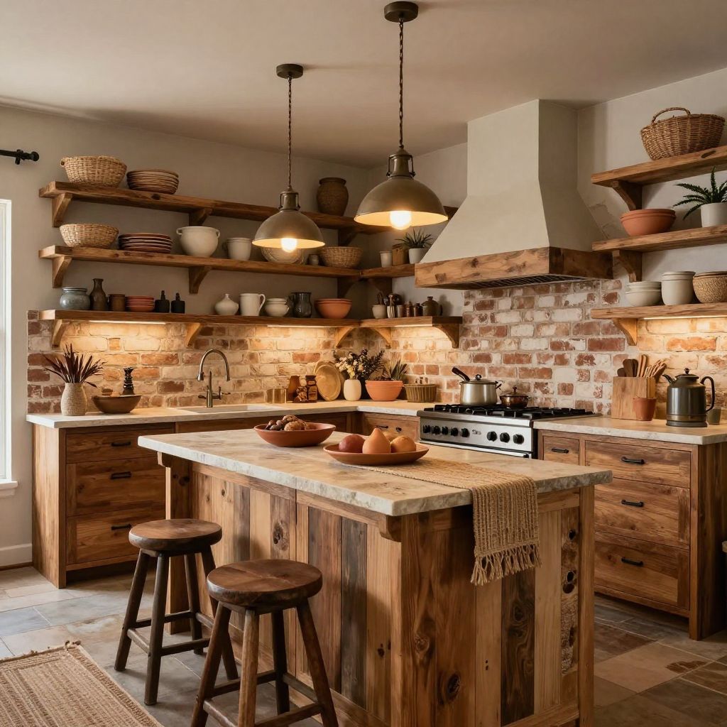 earthy boho kitchen ideas 7