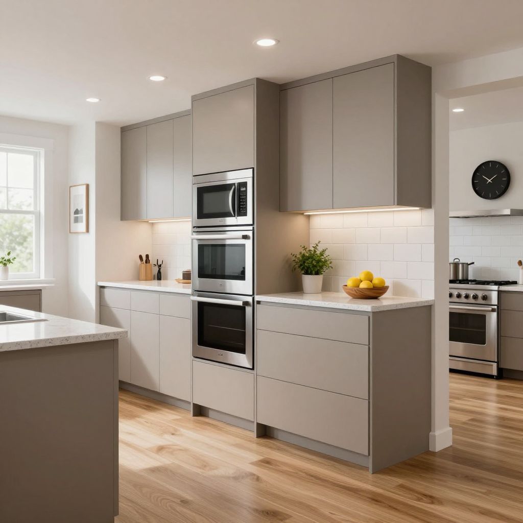 Slim appliance wall for empty wall in kitchen ideas