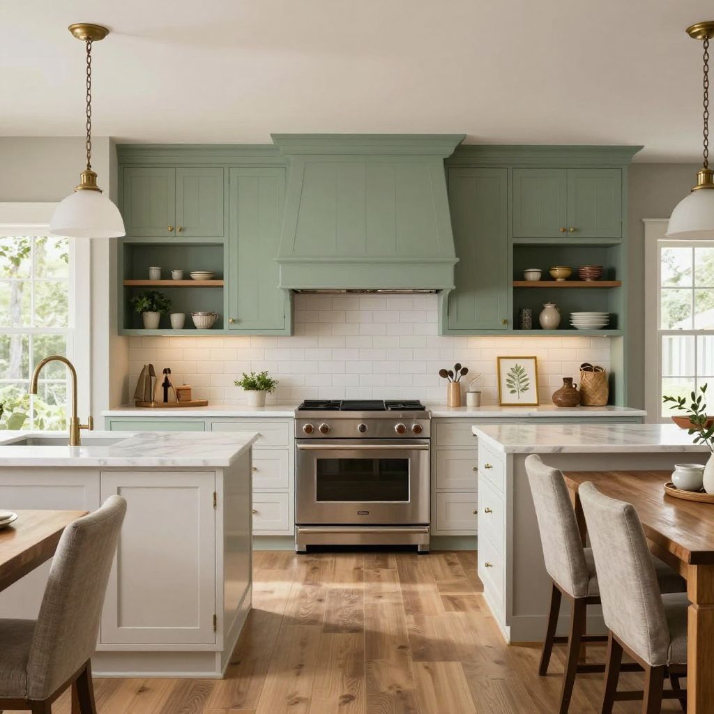 Wainscoting and painted panel wall for empty wall in kitchen ideas