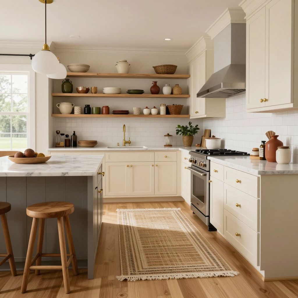 Kitchen rug ideas soft neutral rug