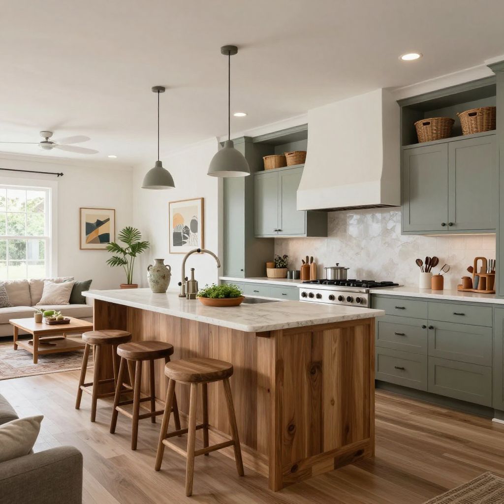 Warm Transitional With Mixed Finishes