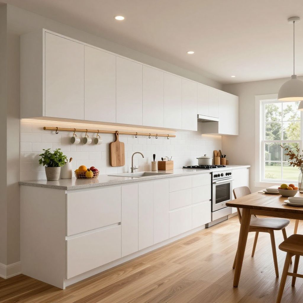 Modern plate display with neutral tones
