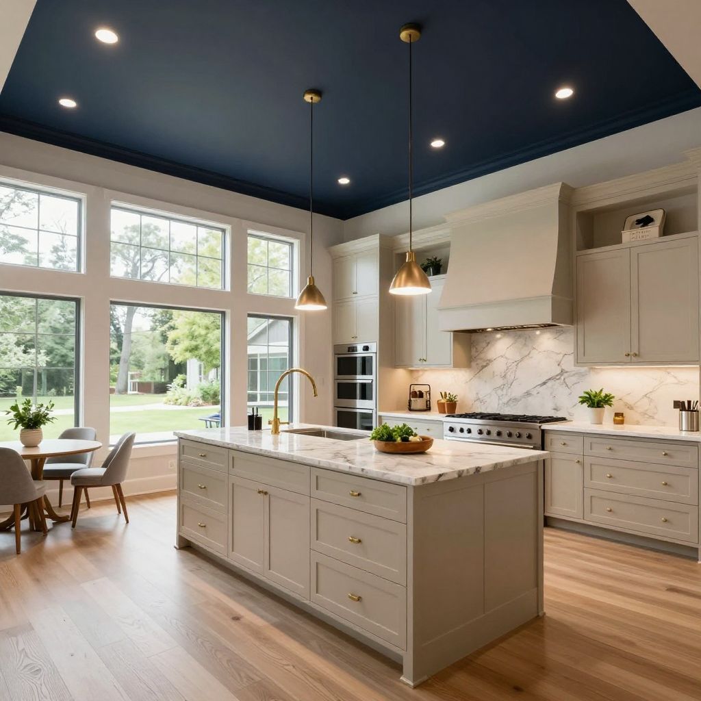 Dark moody kitchen ceiling idea