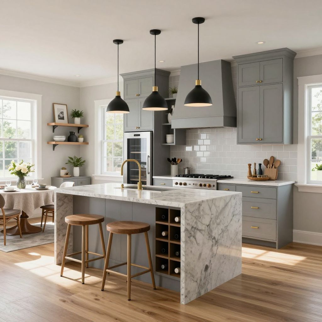 kitchen island back panel ideas built in wine storage panel