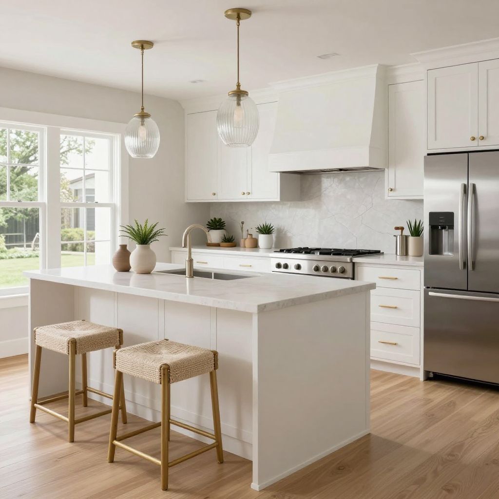 Ribbed glass pendants for subtle texture