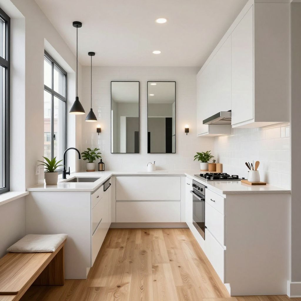 Mirrored accents for light and depth