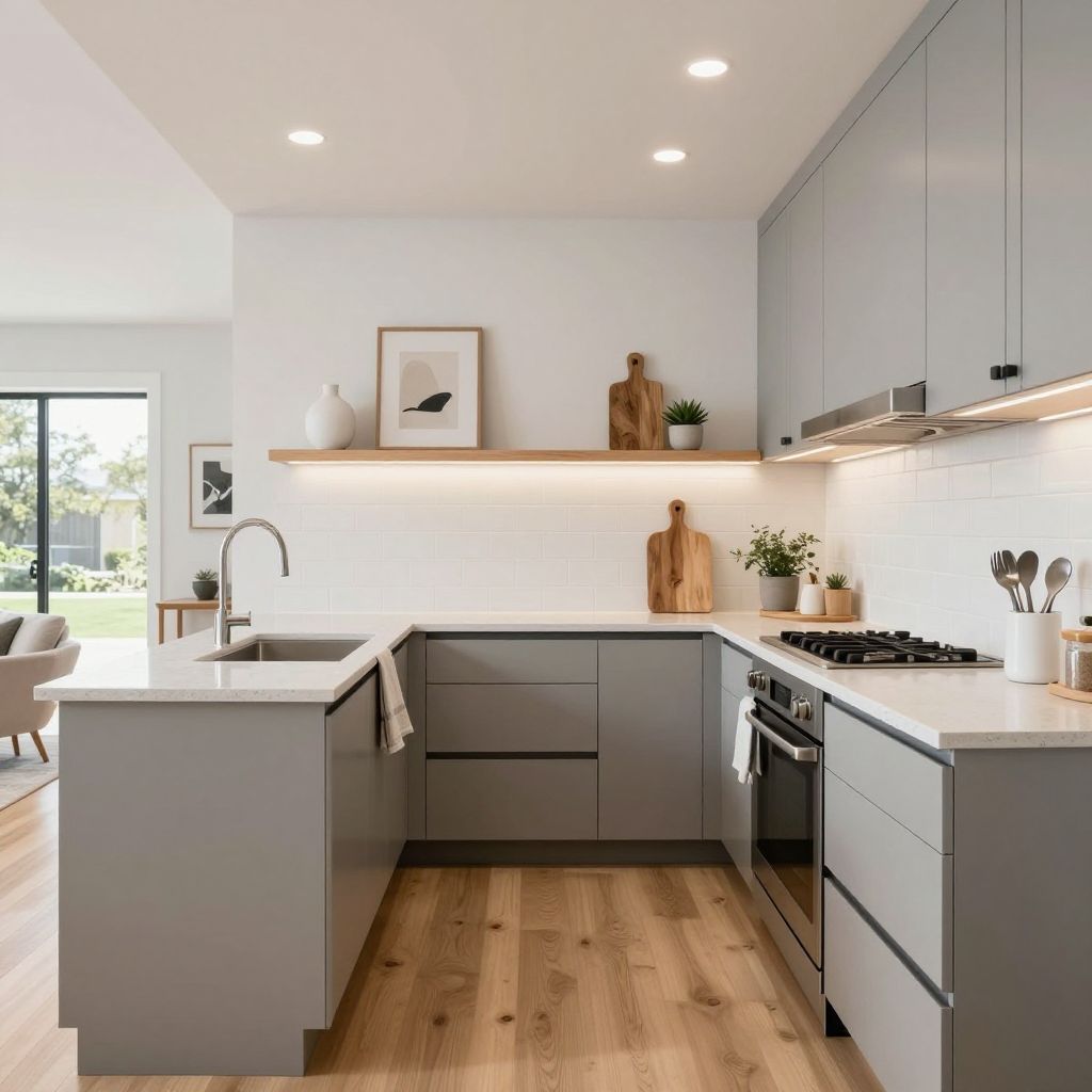 Slim ledges with rotating decor