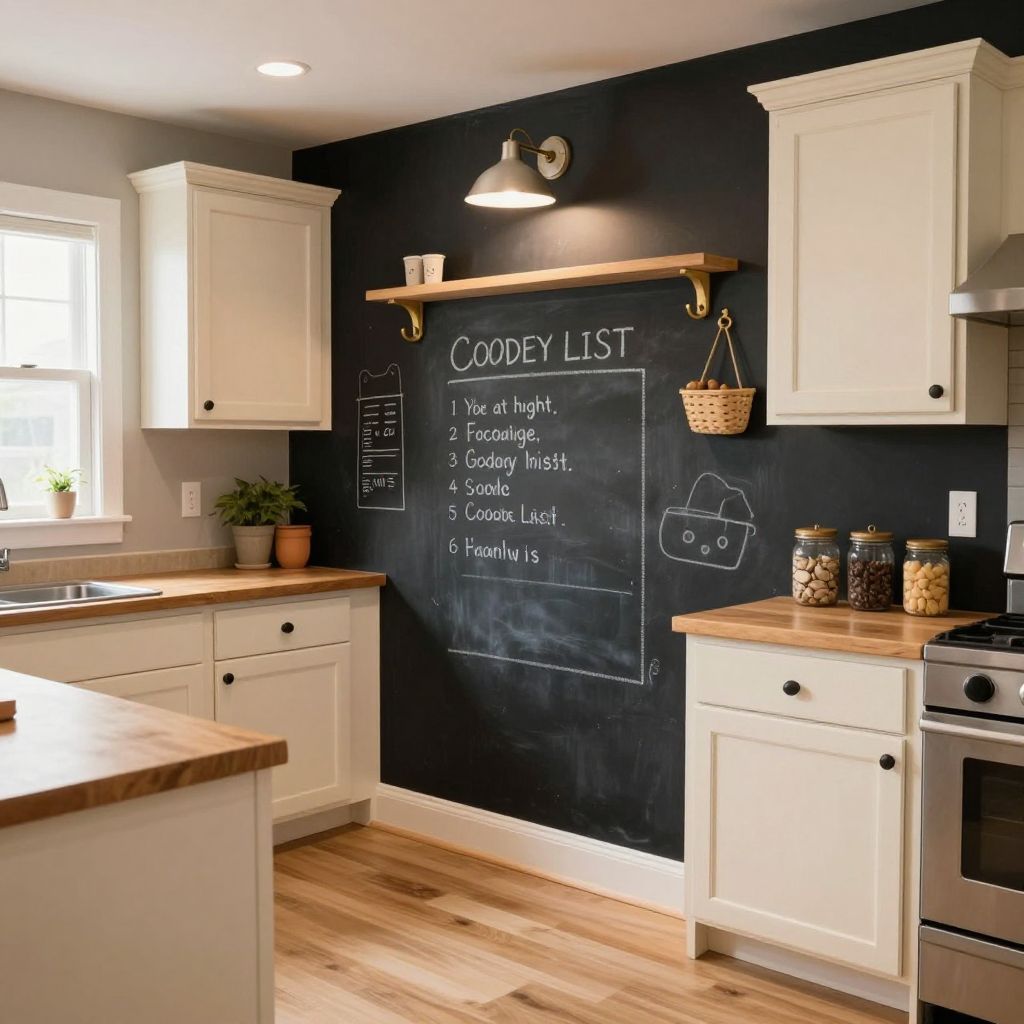 Chalkboard paint kitchen wall idea