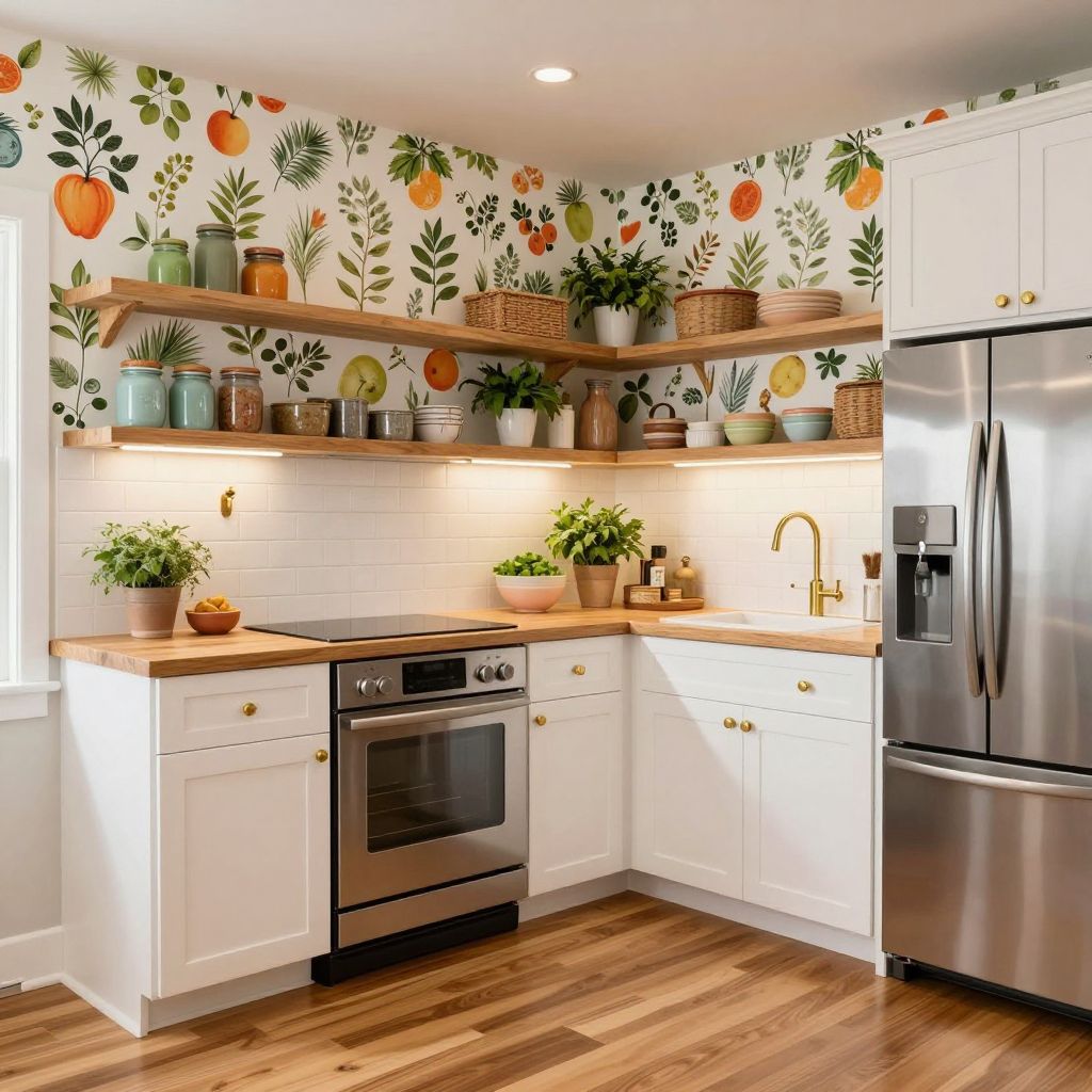 Fruit And Herb Wallpaper For A Cheerful Prep Wall