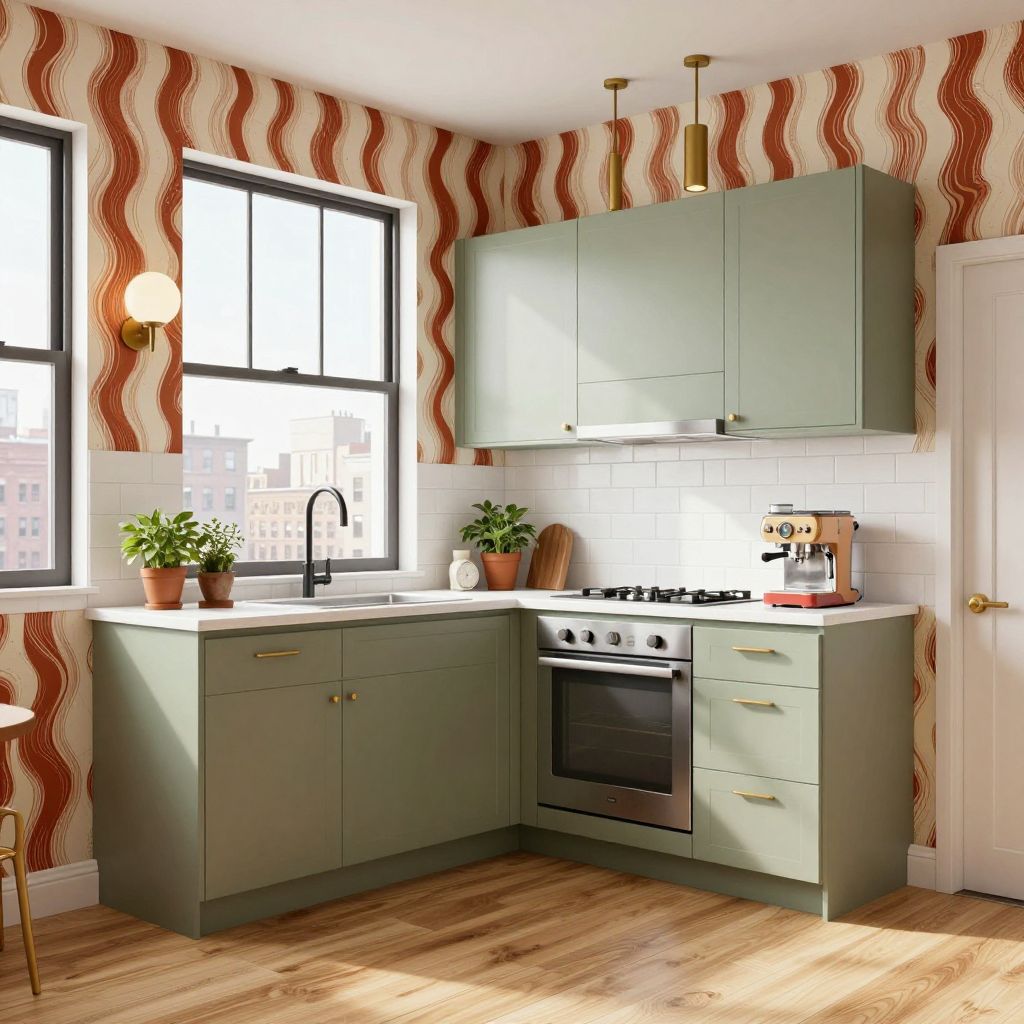 Wavy Wallpaper For A Playful Retro Touch