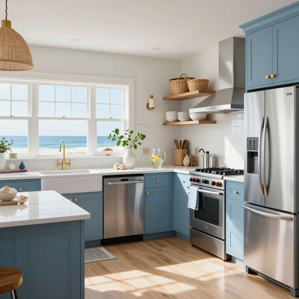 Coastal Window With Soft Blue and White Layers