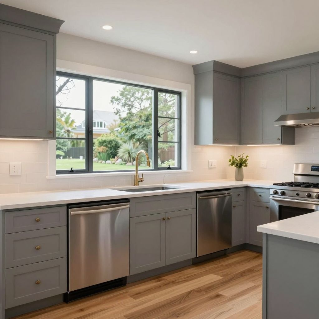 Large Picture Window With a Statement Faucet