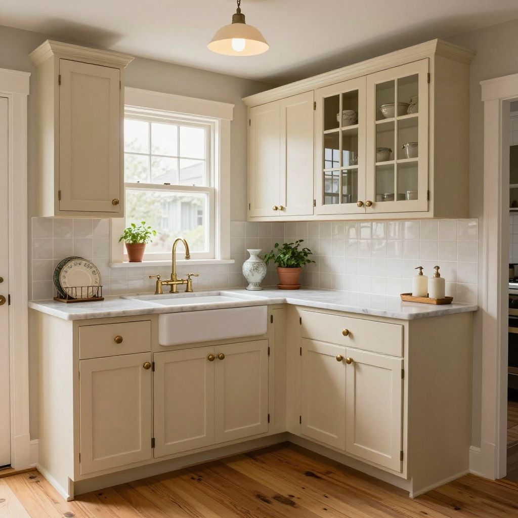 Cottage Style Window With a Pretty Sink Shelf