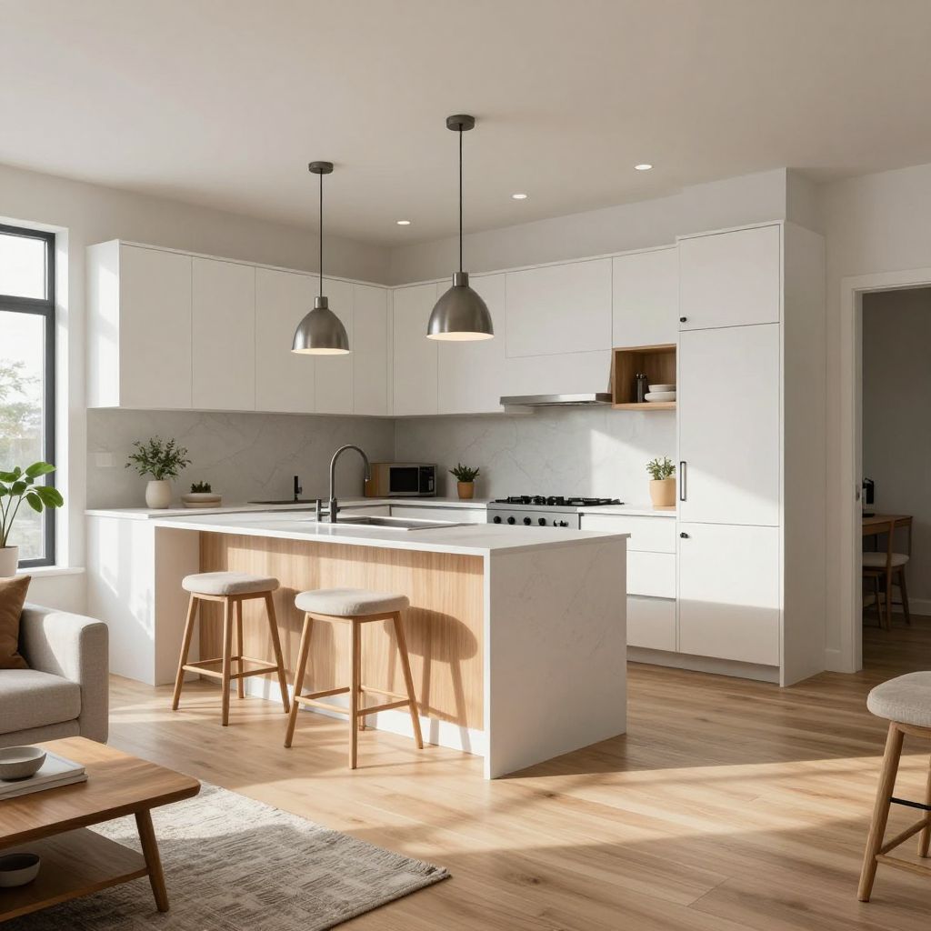 Streamlined White And Oak Blend