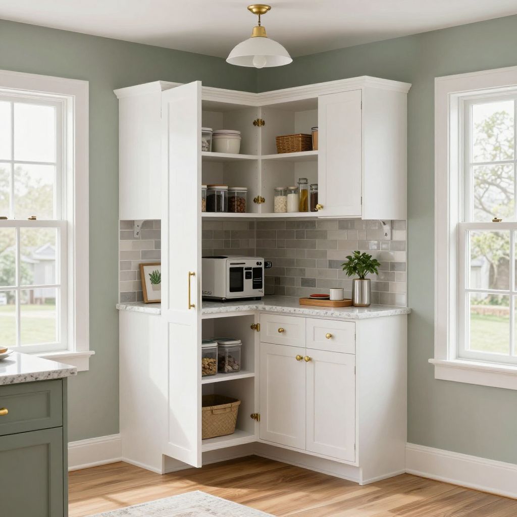 Corner Pantry with Swing Doors