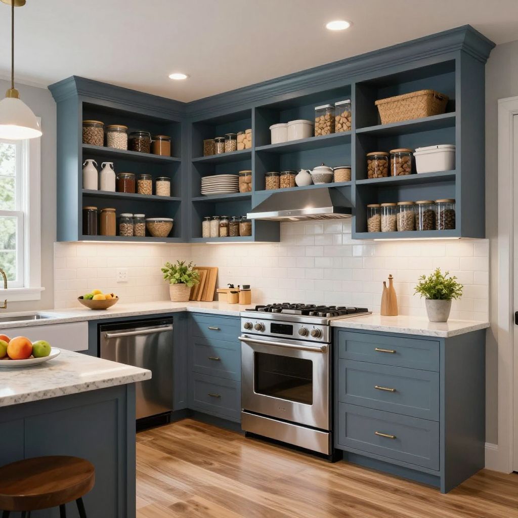 Pantry Wall with Closed Base Cabinets