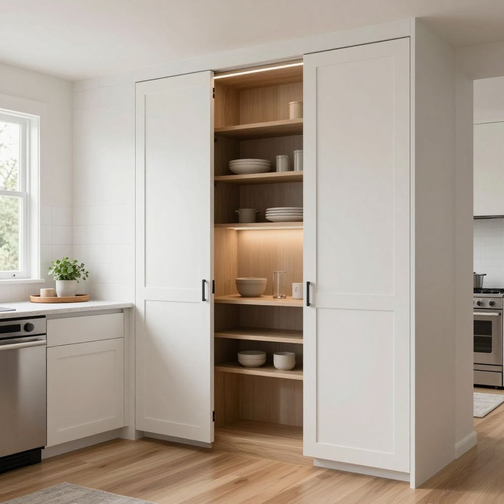 Pantry Behind Cabinet Panels