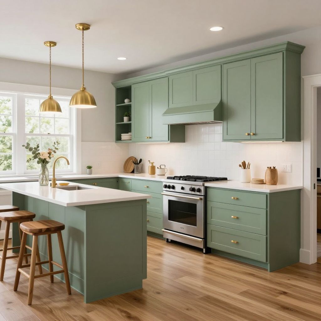 Sage green kitchen idea 1