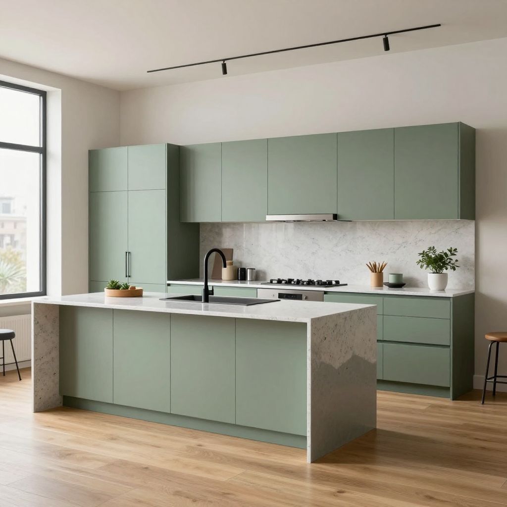 Sage green kitchen idea 6