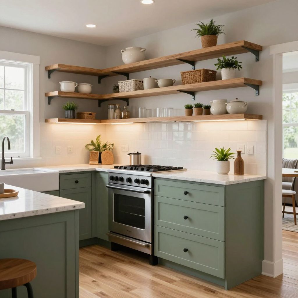 Sage green kitchen idea 9