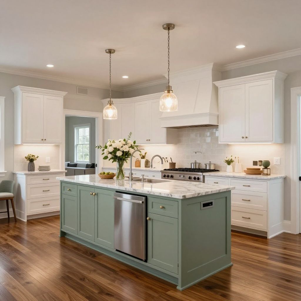 Sage green kitchen idea 8