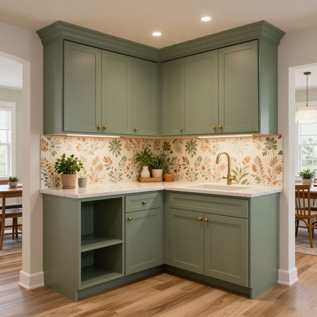 Sage green kitchen idea 7
