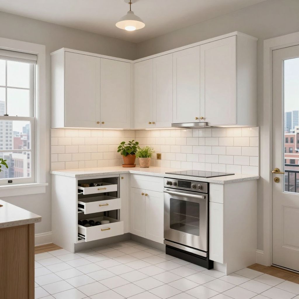 Classic White Squares With Dark Grout