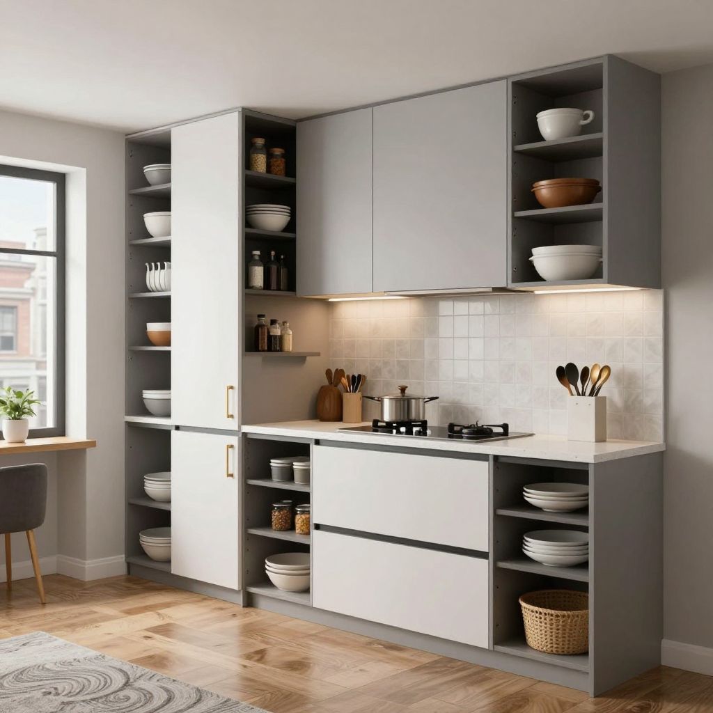small kitchen shelf ideas shelf towers beside base cabinets