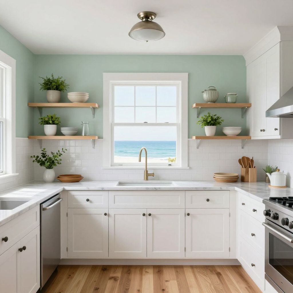small kitchen shelf ideas built in shelves around a window